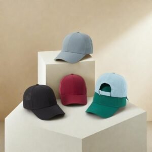 Factory Direct | Structured Quick-Dry Golf Sports Cap - 100% Nylon, 6-Panel Semi-Mesh Design