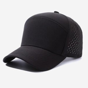 BYSA174# 7Panel Quick-Dry Perforated Baseball Cap | Breathable Sports Hat | Custom Blank Caps Wholesale