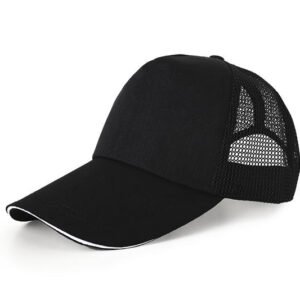 BYS03# Poly-Cotton 5-Panel Mesh Baseball Cap with Velcro Closure