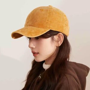 BYSC09#Bulk Wholesale Blank Corduroy Caps - High-Quality 6-Panel Winter Sun Hats - Premium Texture with Metal Closure - Factory Direct