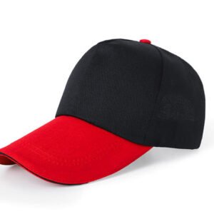 BYS02# Two-Tone Poly-Cotton 5-Panel Baseball Cap