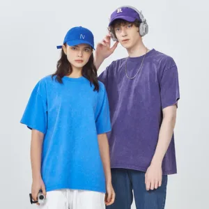 BY89000#8.8 oz Vintage Snow Wash Cotton Crew Neck T-Shirt